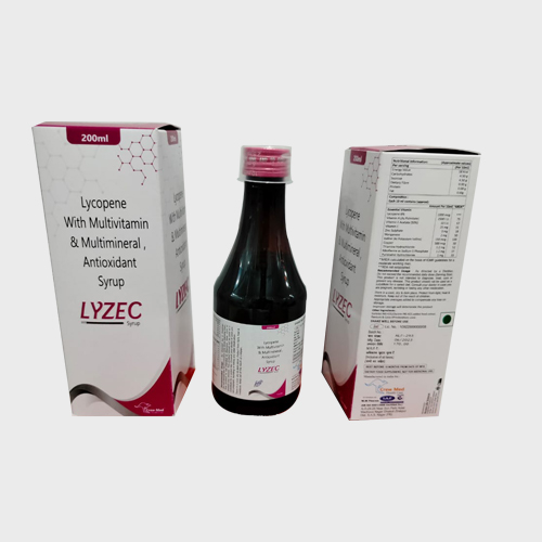 Product Name: LYZEC, Compositions of are Lycopene With Multivitamin & Multimineral Antioxidant Syrup - Access Life Science