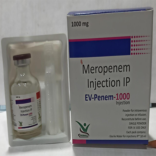 Product Name: EV Penem 1000 , Compositions of EV Penem 1000  are Meropenem Injection IP  - Orange Biotech Private Limited