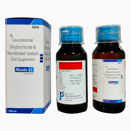 Product Name: MONTE LC, Compositions of MONTE LC are Levocetirizine Dihydrochloride & Montelukast Sodium Oral Syrup - Access Life Science