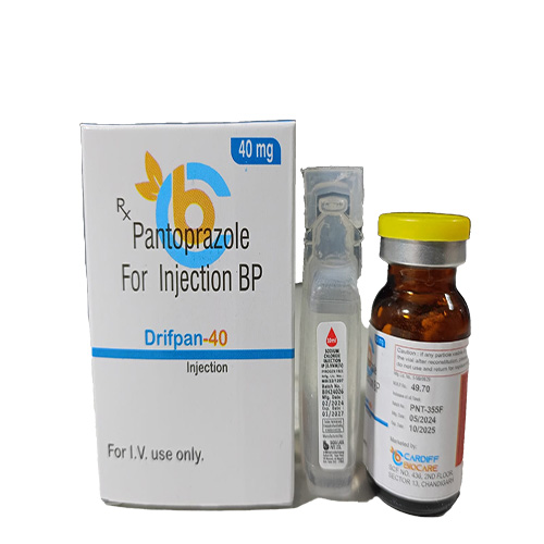 Product Name: Drifpan 40, Compositions of Pantoprazole For Injection BP  are Pantoprazole For Injection BP  - Cardiff Biocare