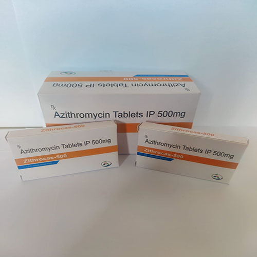 Product Name: Zithrocas 500, Compositions of Zithrocas 500 are AzithromicinTablets Ip 500mg - Medicasa Pharmaceuticals