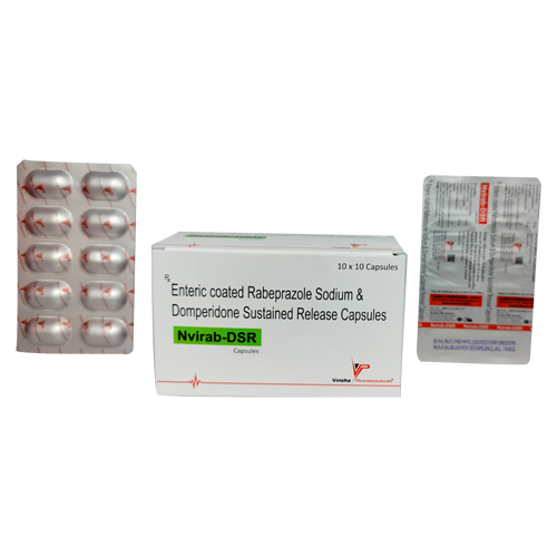 Product Name: NVIRAB DSR, Compositions of NVIRAB DSR are Enteric Coated Rabeprazole Sodium & Domperidone Sustained Release Capsules - Access Life Science