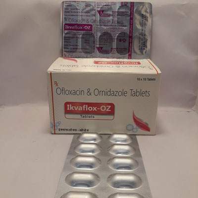 Product Name: Ikvaflox OZ Tablets, Compositions of Ikvaflox OZ Tablets are  - Ikvans Pharma