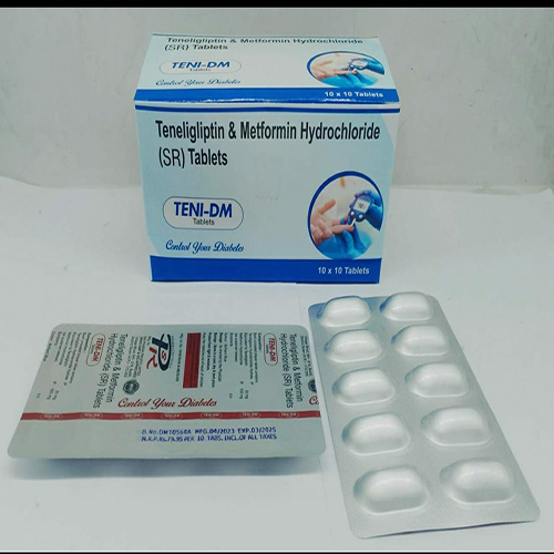 Product Name: TENI DM , Compositions of Teneligliptin & Metformin Hydrochloride (SR) Tablets  are Teneligliptin & Metformin Hydrochloride (SR) Tablets  - DM Pharma