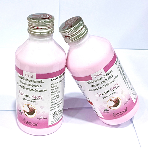 Product Name: Ufecain MPS, Compositions of Ufecain MPS are Deried Aluminium Hydrochloride magnesium hydrochloride & Activated Simethicone suspension - Euphony Healthcare