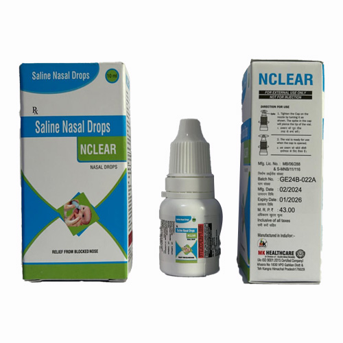 Product Name: NCLEAR NASAL DROPS, Compositions of Saline Nasal Drops are Saline Nasal Drops - MK Healthcare