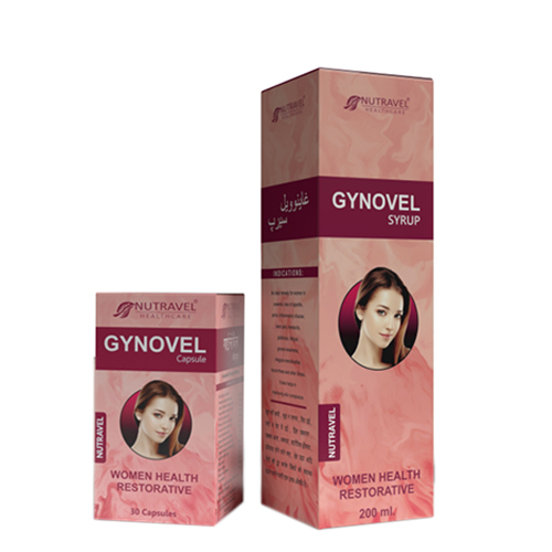 Product Name: GYNOVEL SYRUP, Compositions of WOMEN HEALTH RESTORATIVE are WOMEN HEALTH RESTORATIVE - Nutravel Healthcare