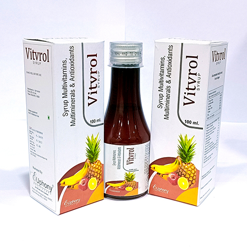 Product Name: Vitvrol, Compositions of Vitvrol are Syrup Multivitamins, Multiminerals & Antioxidants - Euphony Healthcare