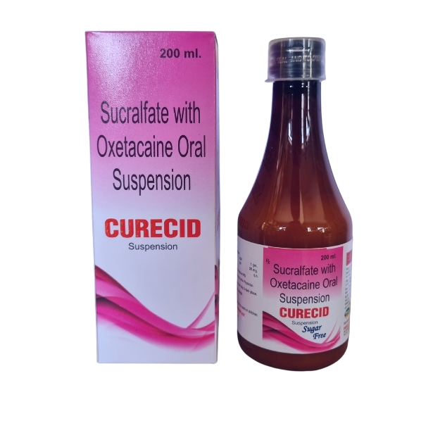 Product Name: CURECID, Compositions of CURECID are SUCRAFATE 1 GM + OXETACAINE 20 MG - Paras Laboratories Ltd