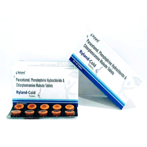 Product Name: Ryland Cold, Compositions of Paracetamol, Phenylephrine Hydrochloride & Chlorpheniramione Maleate tablets  are Paracetamol, Phenylephrine Hydrochloride & Chlorpheniramione Maleate tablets  - Ryland Health Care