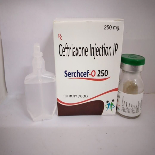 Product Name: Serchef O 250, Compositions of Ceftriaxone Injection IP are Ceftriaxone Injection IP - Healthserch Pharma LLP