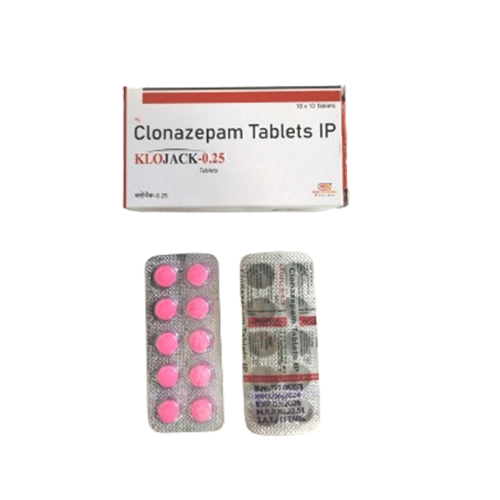 Product Name: Klojack 0.25, Compositions of Klojack 0.25 are Clonazepam Tablets IP  - Holy Evolution Pharma