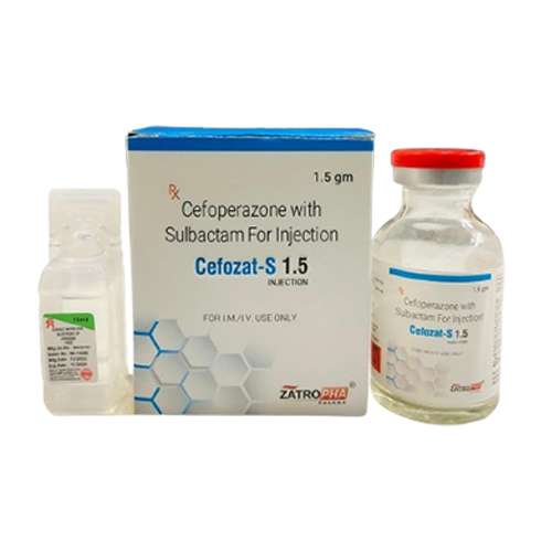 Product Name: Cefozat S 1.5, Compositions of Cefozat S 1.5 are Cefoperazone with Sulbactam For Injection - Zatropha Pharma