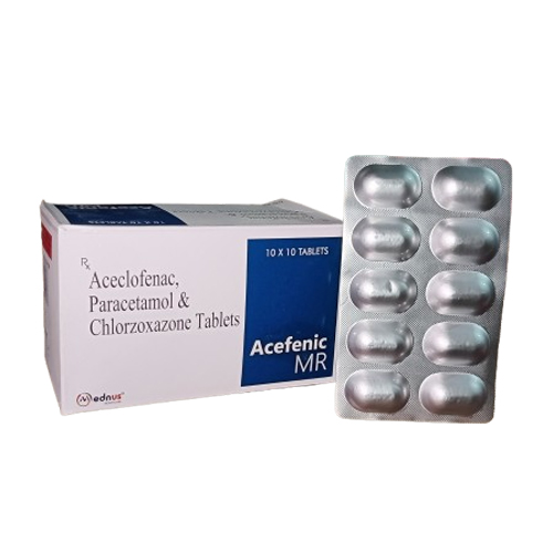 Product Name: Acefenic MR, Compositions of Acefenic MR are Aceclofenac, Paracetamol & Chlorzoxazone Tablets - Mednus Healthcare