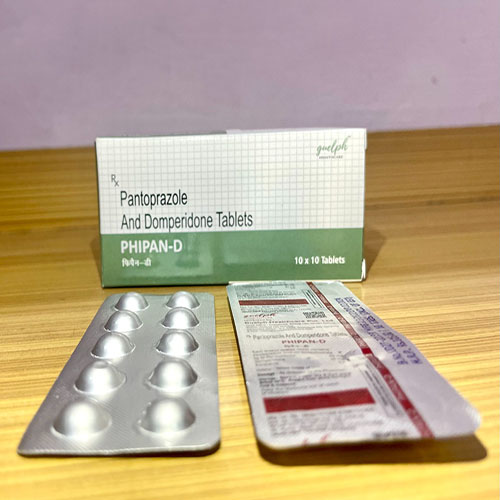 Product Name: Phipan D, Compositions of Pantoprazole And Domperidone Tablets are Pantoprazole And Domperidone Tablets - Guelph Healthcare Pvt. Ltd