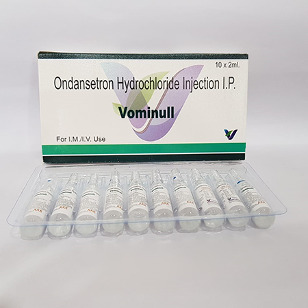 Product Name: VOMINULL, Compositions of VOMINULL are Ondanstron Hydrochloride Injection IP - Vindcare Lifesciences