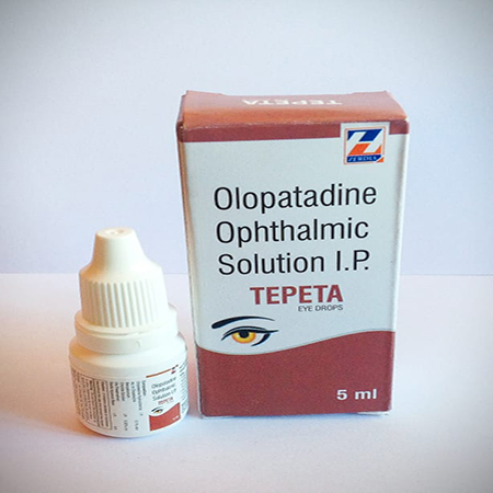 Product Name: Tepeta, Compositions of Olopatadine Ophthalmic Solution IP are Olopatadine Ophthalmic Solution IP - Zerdia Healthcare Pvt Ltd