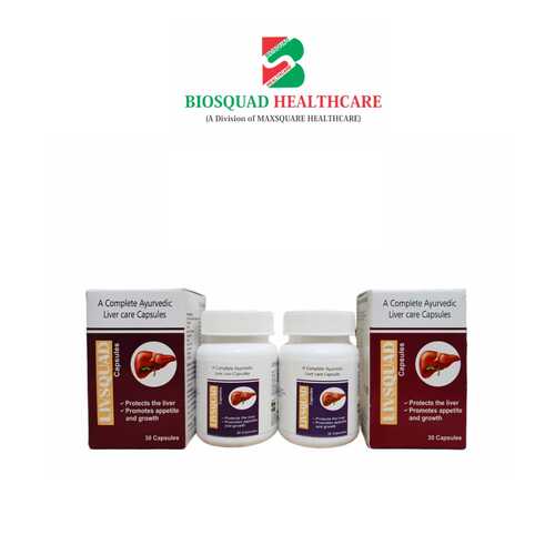 Product Name: LIVSQUAD, Compositions of A Complete Ayurvedic Liver Care Capsules are A Complete Ayurvedic Liver Care Capsules - Biosquad Healthcare