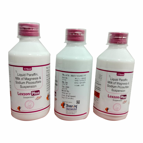 Product Name: LEXZON PLUS, Compositions of LEXZON PLUS are Liquid Paraffin, Milk Of Magnesia & Sodium Picosulfate Suspension - Access Life Science