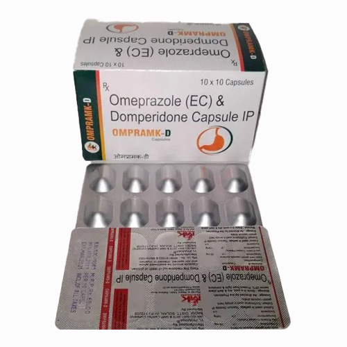 Product Name: OMPRAMK D, Compositions of Omeprazole (EC) & Domperidone Capsule IP are Omeprazole (EC) & Domperidone Capsule IP - MK Healthcare