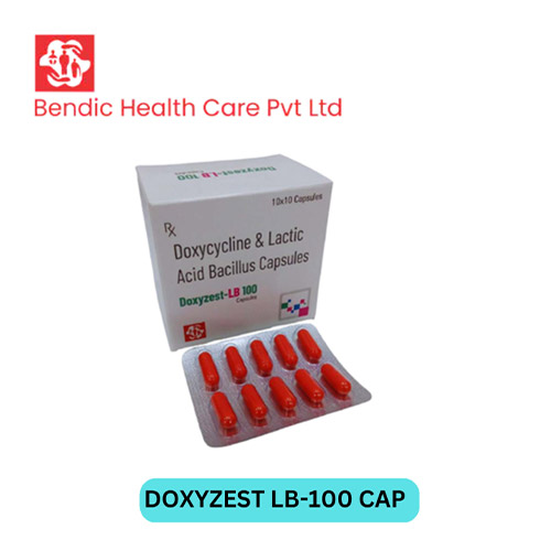 Product Name: DOXYZEST LB 100, Compositions of Doxycycline & Lactic Acid Bacillus Capsules are Doxycycline & Lactic Acid Bacillus Capsules - Bendic Healthcare Private Limited