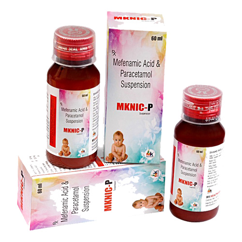 Product Name: MKNIC P, Compositions of Mefenamic Acid & Paracetamol Suspension are Mefenamic Acid & Paracetamol Suspension - MK Healthcare