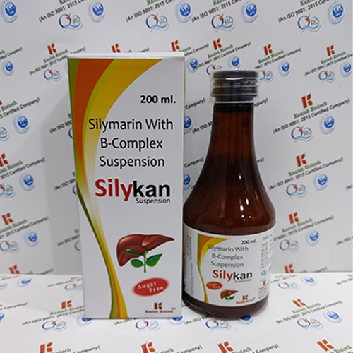 Product Name: Silykan, Compositions of Silykan are Silymarinwith B-Complex Suspension - Kanish Biotech