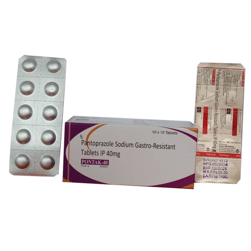 Product Name: PONTAK 40, Compositions of PONTAK 40 are Pantoprazole Sodium Gastro-Resistant Tablets IP 40mg - Access Life Science