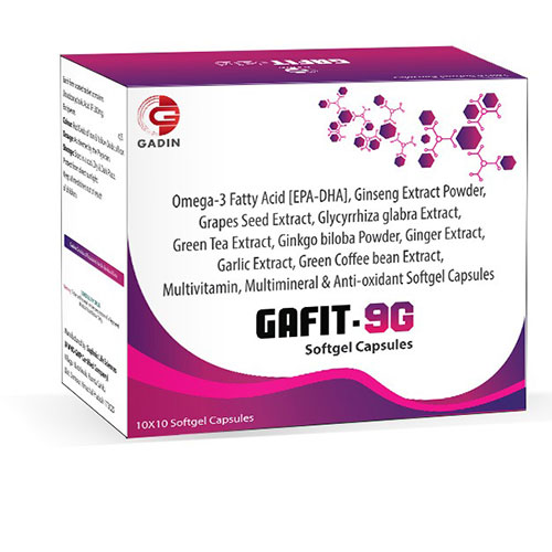 Product Name: GAFIT 9G, Compositions of GAFIT 9G are MULTI VITAMIN & MULTI MINERALS WITH 9G - Gadin Pharmaceuticals Pvt. Ltd