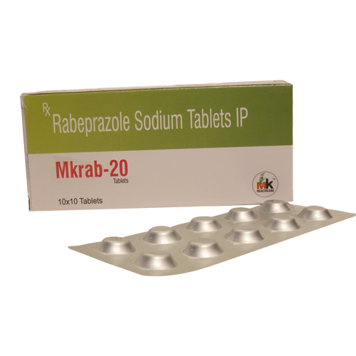 Product Name: Mkrab 20, Compositions of Rabeprazole Sodium Tablets IP are Rabeprazole Sodium Tablets IP - MK Healthcare