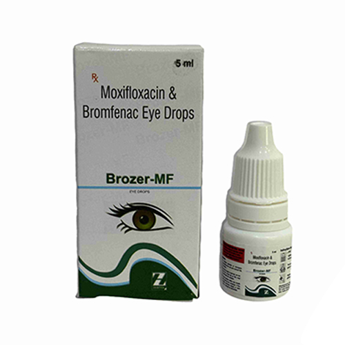 Product Name: Brozer MF, Compositions of Brozer MF are Moxifloxacin & Bromfenac Eye Drops - Zerdia Healthcare Private Limited