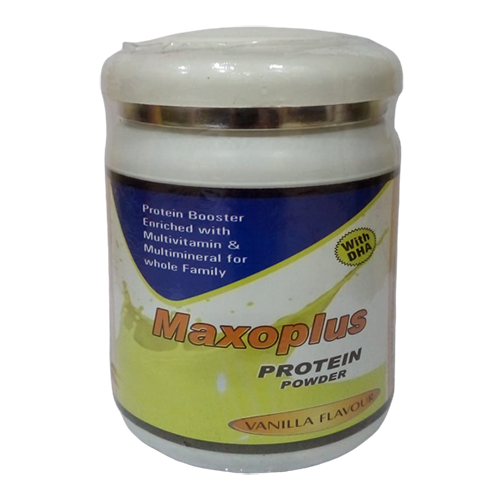 Product Name: Maxoplus Vanilla Falvour, Compositions of Protien Booster Enriched with  Multivitamins and Multimineral for Whole Family are Protien Booster Enriched with  Multivitamins and Multimineral for Whole Family - Mediphar Lifesciences Private Limited