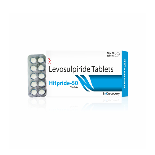 Product Name: Hitpride 50, Compositions of Hitpride 50 are Levosulpiride Tablets - Biodiscovery Lifesciences Private Limited