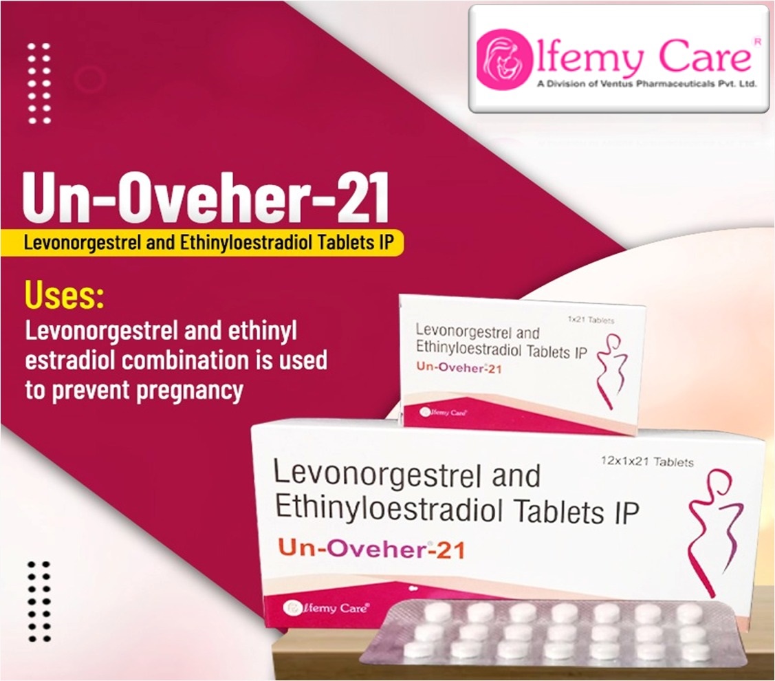 Product Name: Un Oveher 21, Compositions of Levonorgestrel and Ethinyloestradiol Tablets IP are Levonorgestrel and Ethinyloestradiol Tablets IP - Olfemy Care