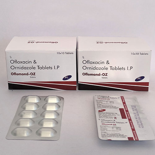 Product Name: Oflomond OZ, Compositions of Oflomond OZ are Ofloxacin  Ornidazole - Mondove Biotech Pvt Ltd