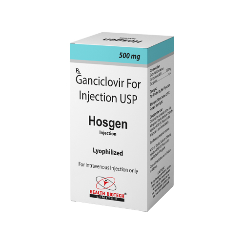 Product Name: Hosgen, Compositions of Hosgen are Ganciclovir For Injection USP - Health Biotech Limited