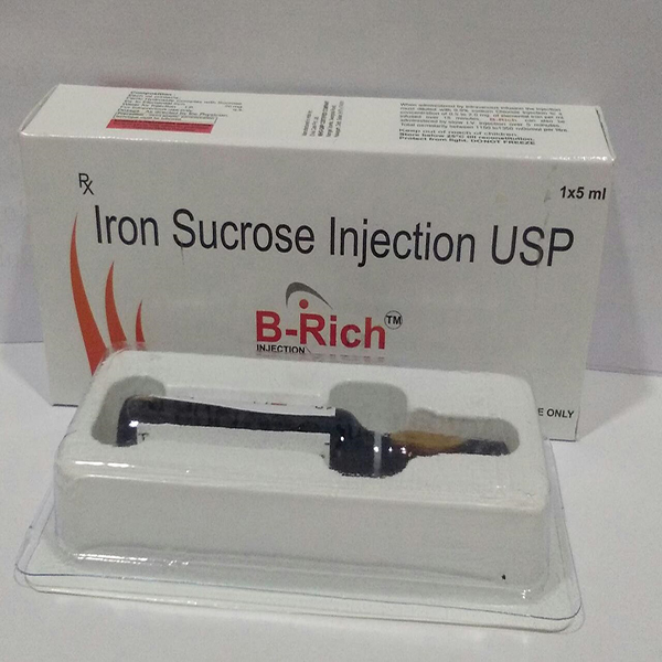 Product Name: B Rich, Compositions of B Rich are Iron Sucrose Injection USP - Biovista Lifesciences