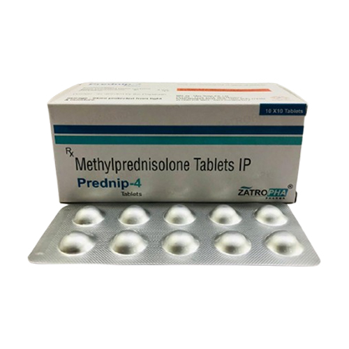 Product Name: Prednip 4, Compositions of Prednip 4 are Methylprednisolone Tablets IP - Zatropha Pharma