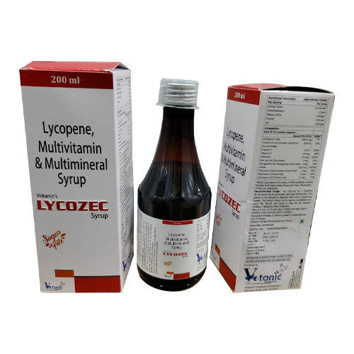 Product Name: LYCOZEC, Compositions of Lycopene, Multivitamin & Multiminerals Syrup  are Lycopene, Multivitamin & Multiminerals Syrup  - Access Life Science