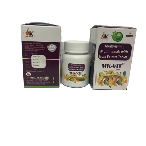 Product Name: MK VIT, Compositions of Multiviamin, Multimineals with Noni Extract Tablet are Multiviamin, Multimineals with Noni Extract Tablet - MK Healthcare