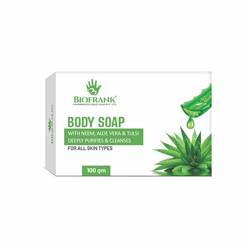 Product Name: Baby Soap, Compositions of Baby Soap are With Neem,Aloe Vera & Tulsi Deeply Purifies & Cleanses - Biofrank Pharmaceuticals India Private Limited