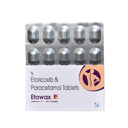 Product Name: Etowax P, Compositions of Etowax P are Etoricoxib & Paracetamol Tablets - Hikona Lifesciences