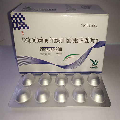 Product Name: Podever 200 , Compositions of Podever 200  are Cefpodoxime Proxetil Tablets IP 200mg  - Orange Biotech Private Limited