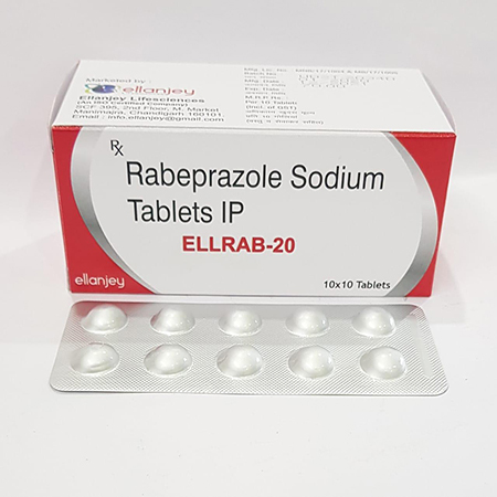 Product Name: Ellrab 20, Compositions of Ellrab 20 are Rabeprazole Sodium Tablets IP - Ellanjey Lifesciences