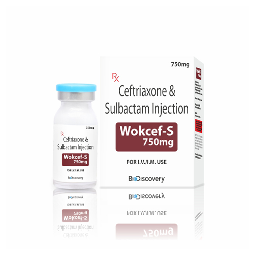 Product Name: Wokcef S, Compositions of Wokcef S are Ceftriaxone & Sulbactam Injection - Biodiscovery Lifesciences Private Limited