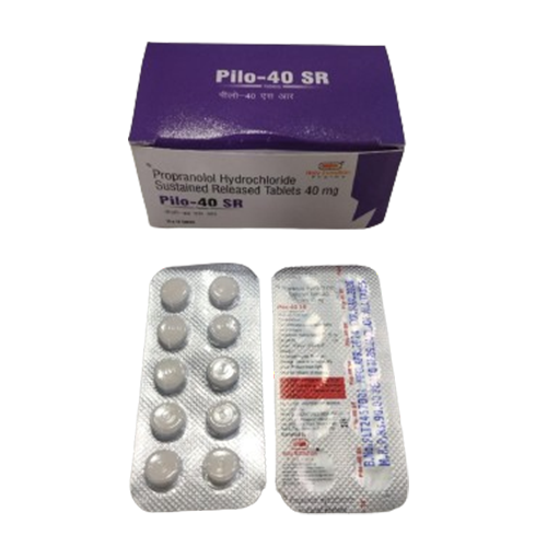 Product Name: Pilo 40 SR, Compositions of Pilo 40 SR are Propranolol Hydrochloride Sustained Released Tablets 40 mg - Holy Evolution Pharma