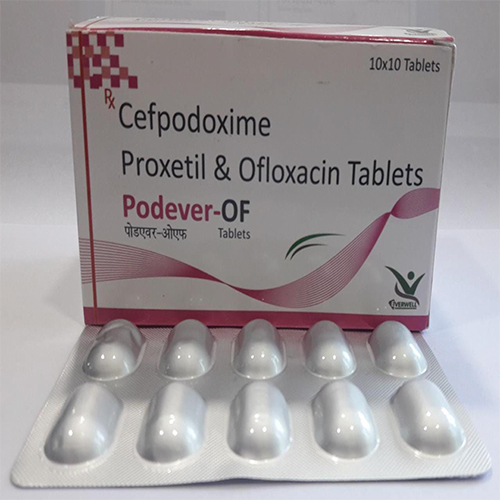 Product Name: Podever OF , Compositions of Podever OF  are Cefpodoxime  Proxetil & Ofloxacin Tablets  - Orange Biotech Private Limited