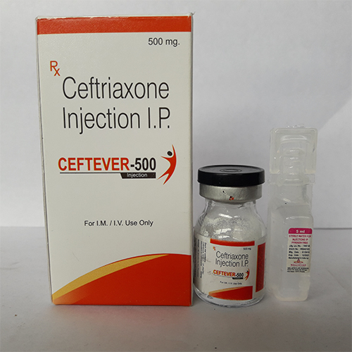 Product Name: CEFTEVER 500 , Compositions of CEFTEVER 500  are Ceftriaxone Injection I.P - Orange Biotech Private Limited