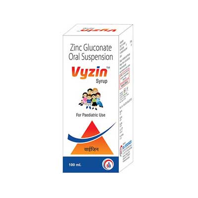 Product Name: Vyzin, Compositions of Vyzin are Zinc Gluconate Oral Suspension.. - SB LIFESCIENCES