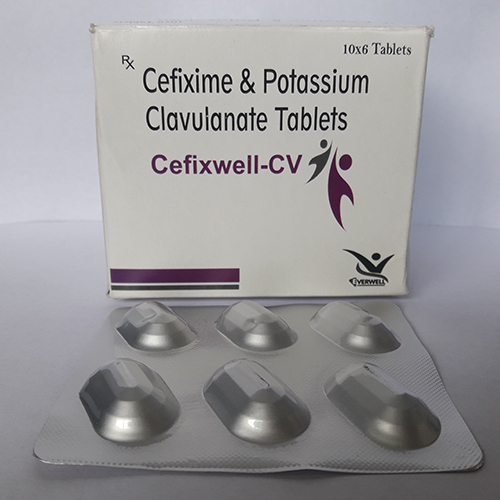 Product Name: Cefixwell CV , Compositions of Cefixwell CV  are Cefixime & Potassium Clavulanate Tablets  - Everwell Pharma Private Limited